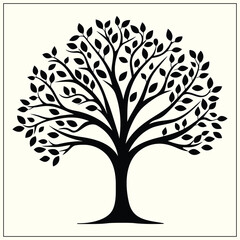 Obraz premium Silhouette of a Tree, Forest Icon