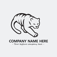 Phanter illustration black and white for logo company vector image
