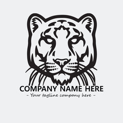 Phanter illustration black and white for logo company vector image
