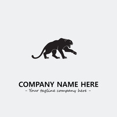 Phanter illustration black and white for logo company vector image
