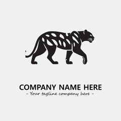 Phanter illustration black and white for logo company vector image
