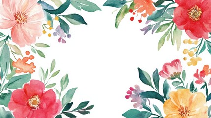 A floral frame with orange flowers.