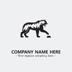 Phanter illustration black and white for logo company vector image
