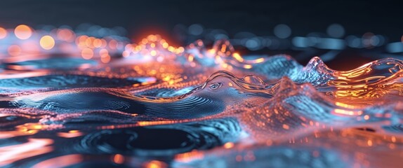 Colorful abstract digital artwork showing reflected light and water features
