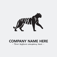 Phanter illustration black and white for logo company vector image
