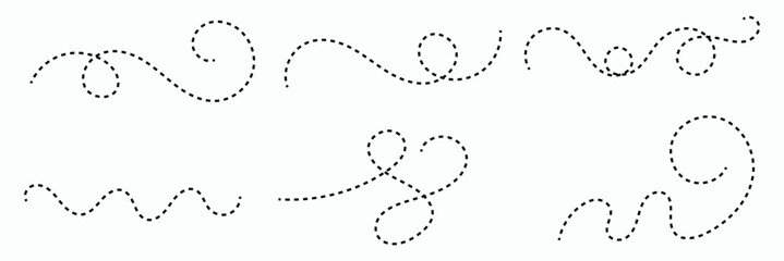 Path travel dotted line trip dashed trace destination track plan and silhouette, travelling symbol vector illustration . EPS 10 . 