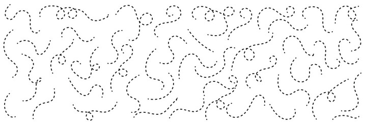 Path travel dotted line trip dashed trace destination track plan and silhouette, travelling symbol vector illustration . EPS 10 . 