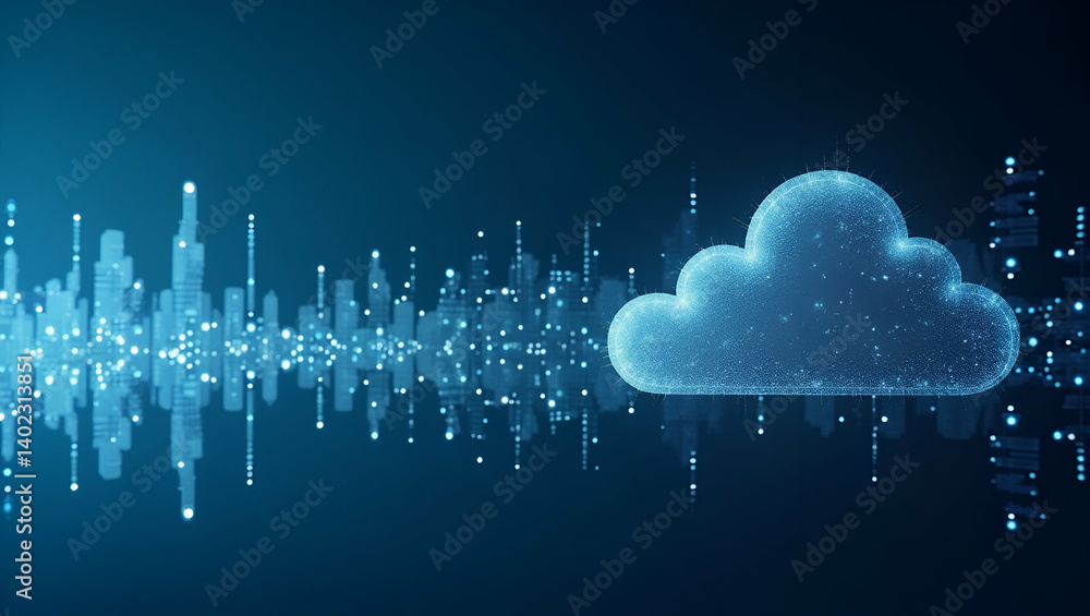 Wall mural pioneering cloud computing research explores innovative it models data analytics and scalable archit