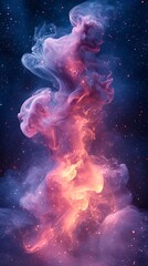 Abstract galaxy smoke forming cosmic illusion high resolution background