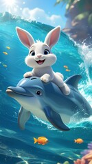 dolphin jumping in the water