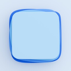 Obraz premium 3D背景素材_ポップなフレーム_青