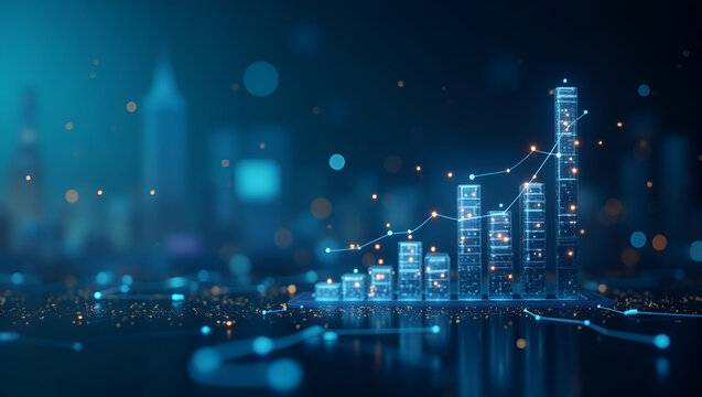 Dynamic Future Market Outlook: Innovative Forecasting Models & Emerging Industry Trends with Economic Indicators & Strategic Market Evaluation in Photo Stock Concept.