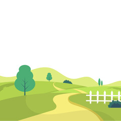 Green Field Illustration