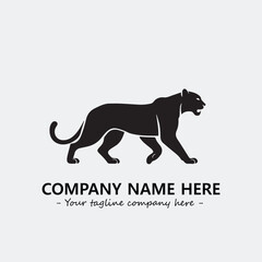 Phanter illustration black and white for logo company vector image
