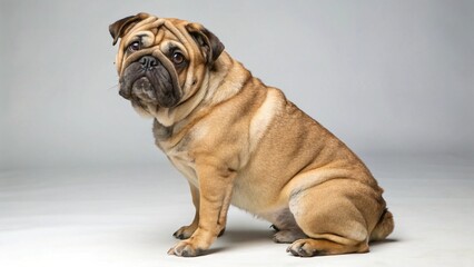 Obraz premium American Pugabull on studio background 