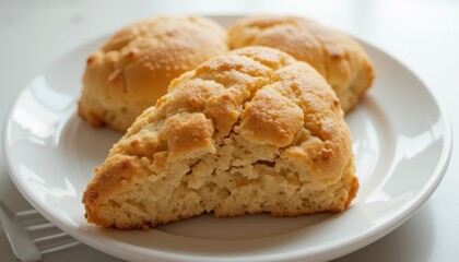 Baking golden scones kitchen food photography cozy atmosphere close-up culinary art