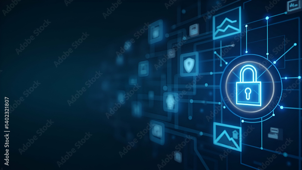 Poster innovative cybersecurity solutions: advanced encryption, continuous monitoring, proactive threat mit