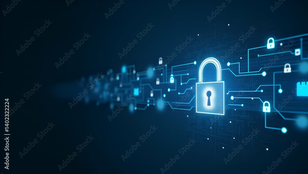 Poster innovative cybersecurity solutions: advanced encryption, continuous monitoring, proactive threat mit