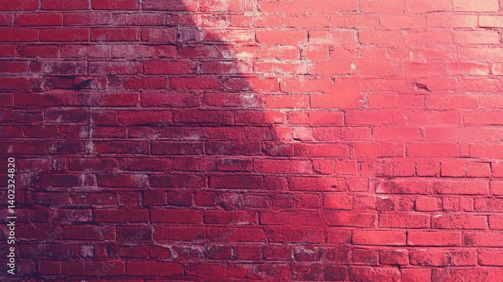 Poster red brick wall background with visible textures and patterns, perfect for creative projects or addin