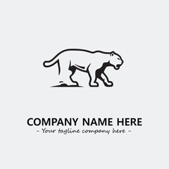 Phanter illustration black and white for logo company vector image
