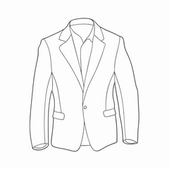 Elegant Men’s Jacket Continuous Line art