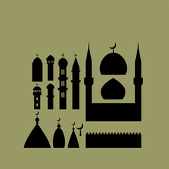 vektor template poster masjid...