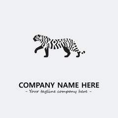 Phanter illustration black and white for logo company vector image
