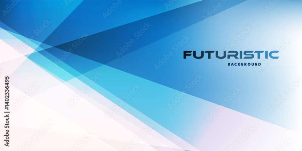Poster a futuristic background with abstract geometric shapes in blue, yellow, white. clean lines and a dyn