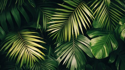 Palm leaves.