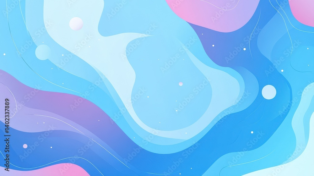 Poster vector light blue background with smooth gradients and simple shapes, ideal for web and graphic desi