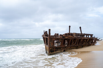 rusty shipwreck