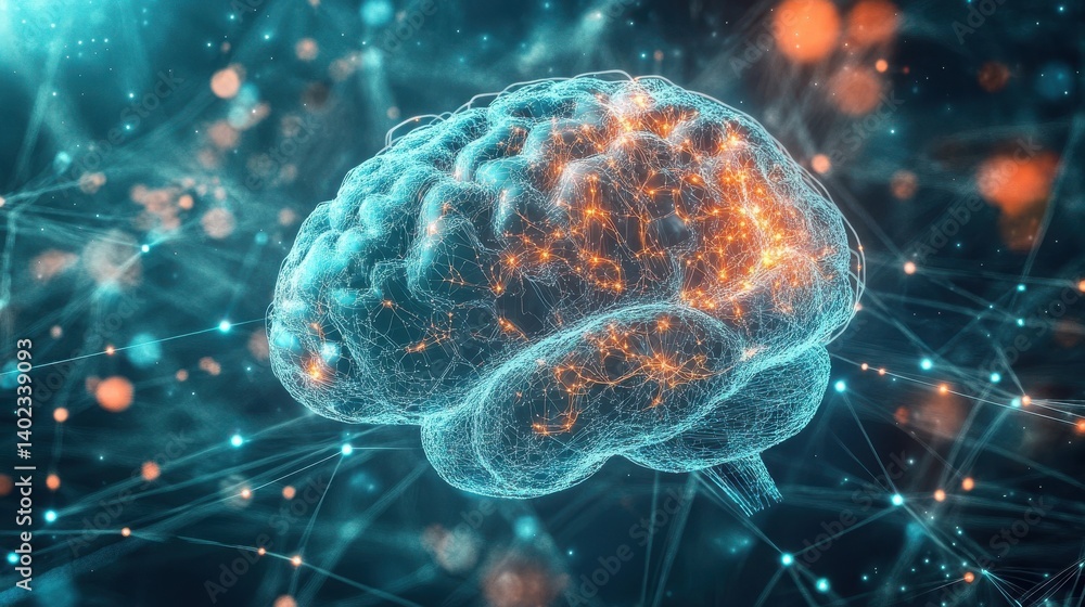 Poster digital background ideal for technological operations, neural networks, ai, data transmission, data 