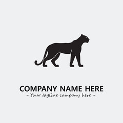 Phanter illustration black and white for logo company vector image
