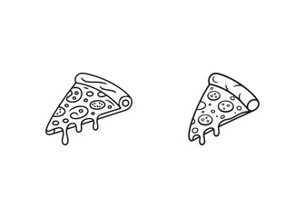 Yummy pizza slice illustration, perfect for food-themed designs.
