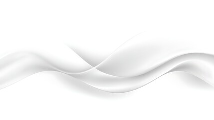 Obraz premium Smooth, flowing white fabric waves creating a soft texture, ideal for backgrounds in design projects