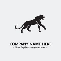 Phanter illustration black and white for logo company vector image
