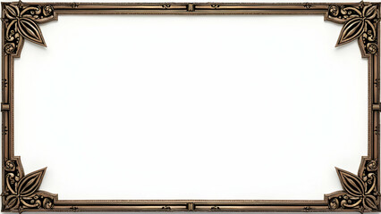 Elegant Gothic Frame with Ornate Details on White Background