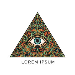 The All-Seeing Eye A Mystical and Symbol-Rich Illustration
