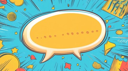 cartoon doodle speech bubble illustration