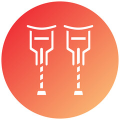 Vector Design Crutch Icon Style