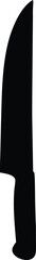 Obraz premium Black and white silhouette of a kitchen knife, ideal for modern design, branding, and digital product representation.