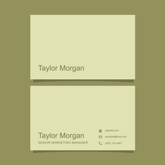 Business card design template minimalist