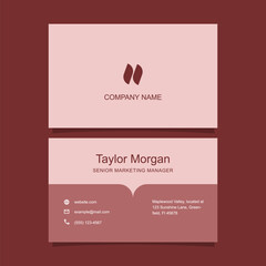 Business card design template minimalist