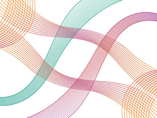 Modern Geometric Curved Line Pattern Design.