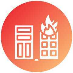 Building Fire Icon Style