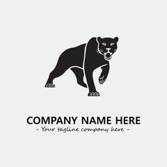Phanter illustration black and white for logo company vector image
