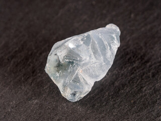 strontium sulfate mineral, found in pale blue or colorless crystals.