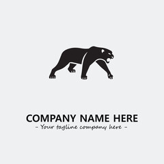 Phanter illustration black and white for logo company vector image
