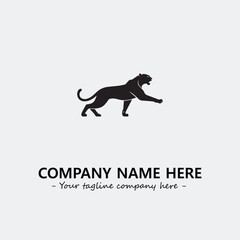 Phanter illustration black and white for logo company vector image
