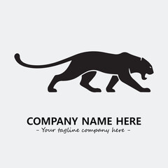 Phanter illustration black and white for logo company vector image
